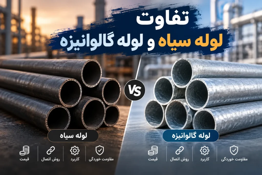 تفاوت لوله سیاه و لوله گالوانیزه